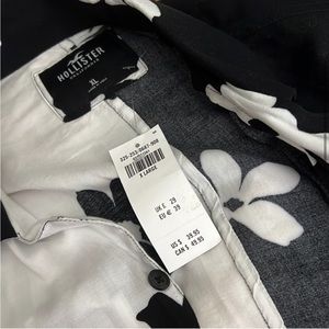 Hollister floral button down shirt